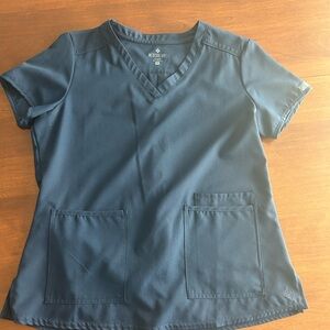 Med Couture Women's Short Sleeve Top in Navy Blue